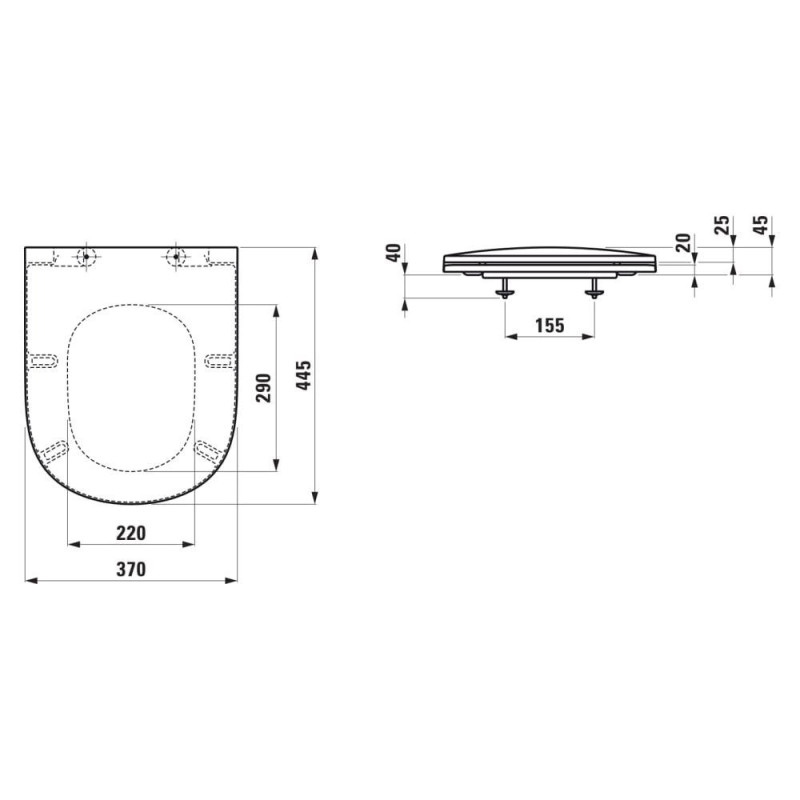 Deska WC Wolnoopadająca Slim Lua Biały H8910830000001 Laufen