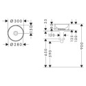 Umywalka Nablatowa 300 mm Bez Otworu Na Baterię Xuniva S 60163450 Hansgrohe