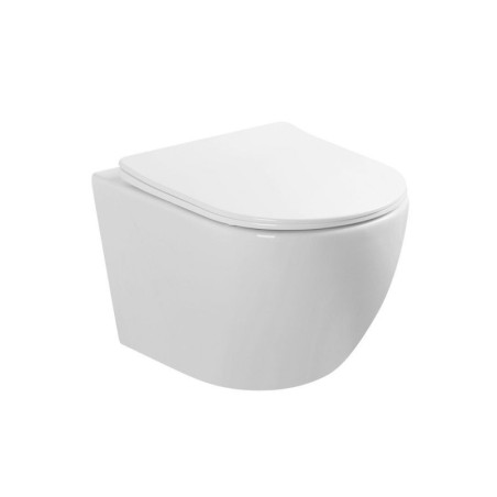 Miska WC Nox 1.1 Z Systemem Spłukiwania AquaTwist Z Deską Wolnoopadającą Slim Biały 0115-AT Emporia