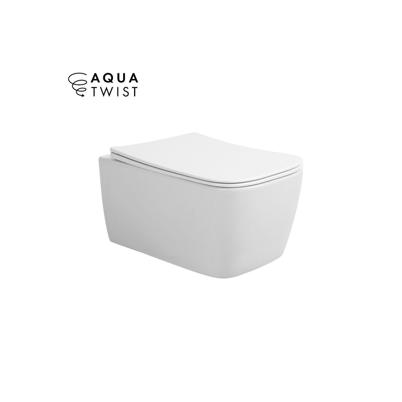 Miska WC LEX 1.0 Podwieszana Bezrantowa Z Systemem Spłukiwania AquaTwist Z Deską Wolnoopadającą 49,5x35 1148-AT Emporia
