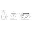 Miska WC Podwieszana Rimles Z Deską Wolnoopadającą Slim Hebe Pack A34H138000 Roca