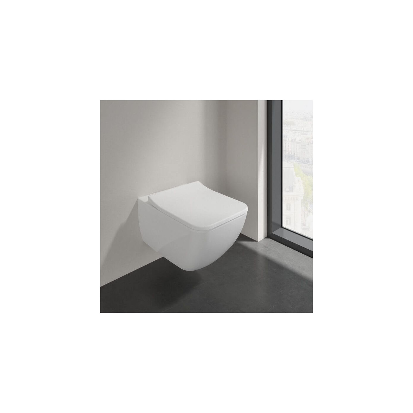 Miska WC Wisząca Bezrantowa Venticello 56x37 Z Deską Wolnoopadającą 4611RS01 Villeroy&Boch