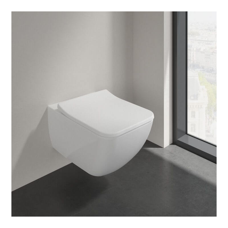 Miska WC Wisząca Bezrantowa Venticello 56x37 Z Deską Wolnoopadającą 4611RS01 Villeroy&Boch
