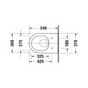 Miska WC Rimless 257709 D-Neo 37x54 Z Deską Wolnoopadającą 45770900A1 Duravit