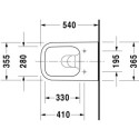 Miska WC Rimless Happy D.2 36,5x54 Anthracite Mat 2222098900 Duravit