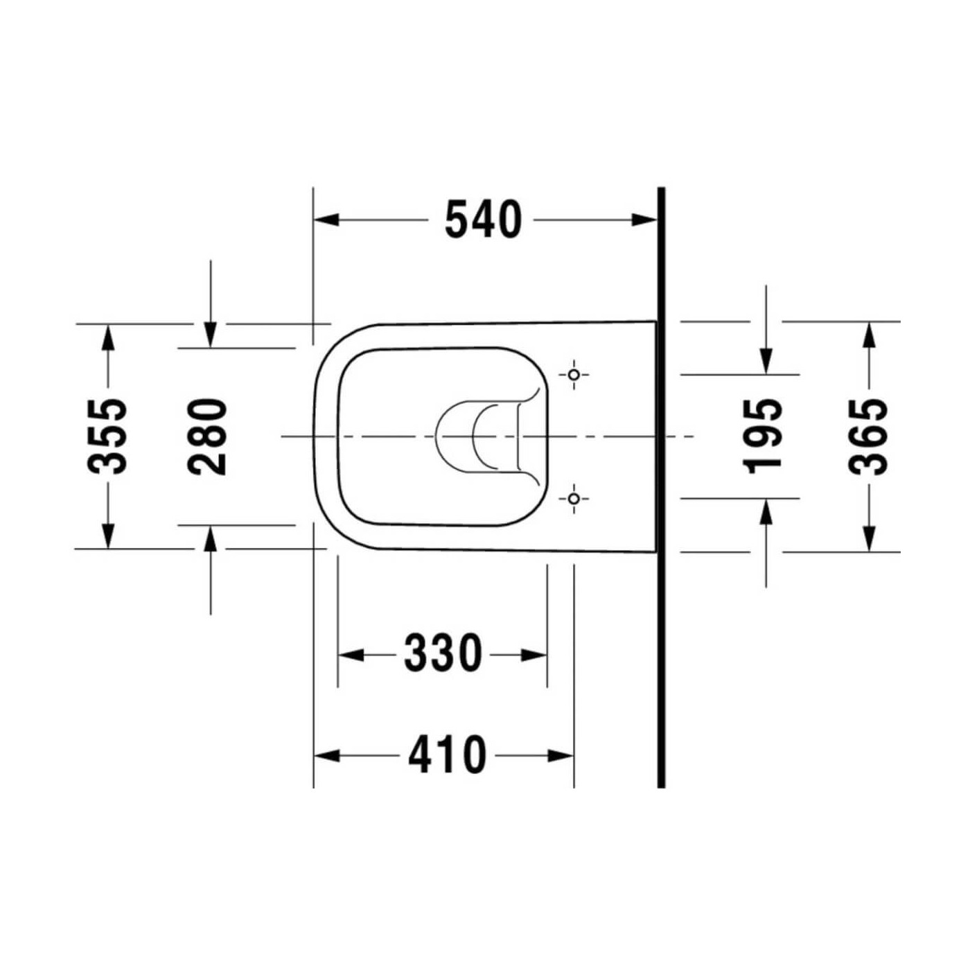 Miska WC Rimless Happy D.2 36,5x54 Anthracite Mat 2222098900 Duravit