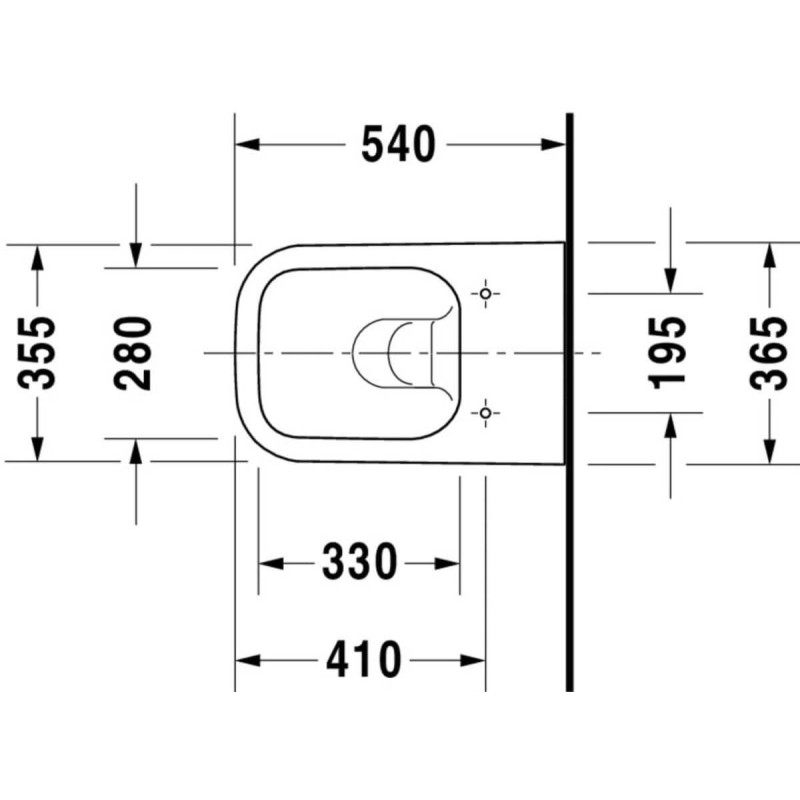 Miska WC Rimless Happy D.2 36,5x54 Anthracite Mat 2222098900 Duravit