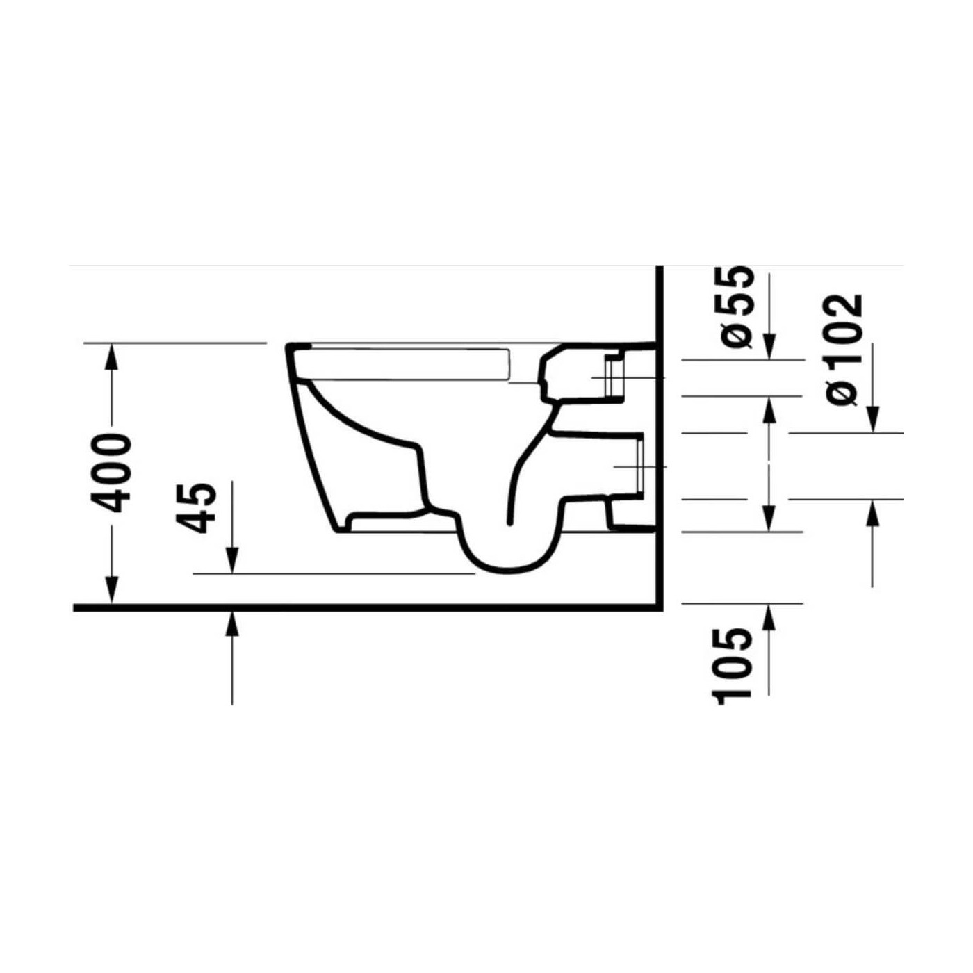 Miska WC Rimless Me By Starck 37x57x44 Z Deską Wolnoopadającą 45290900A1 Duravit