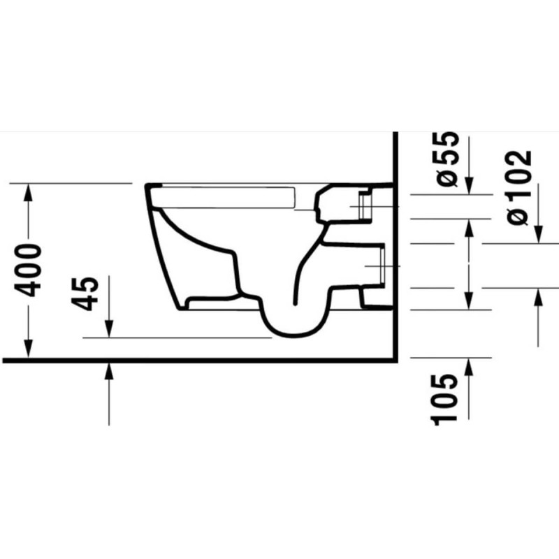 Miska WC Rimless Me By Starck 37x57x44 Z Deską Wolnoopadającą 45290900A1 Duravit