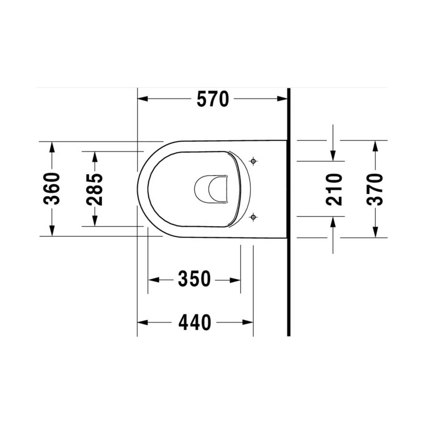 Miska WC Rimless Me By Starck 37x57x44 Z Deską Wolnoopadającą 45290900A1 Duravit
