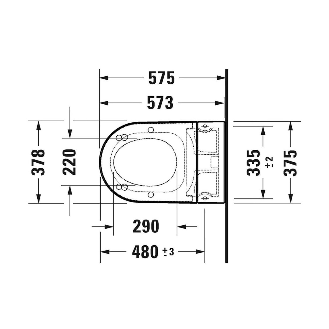Miska WC Rimless Starck F Lite Z Deską Myjącą 57,5x37,8 650001012004310 Duravit