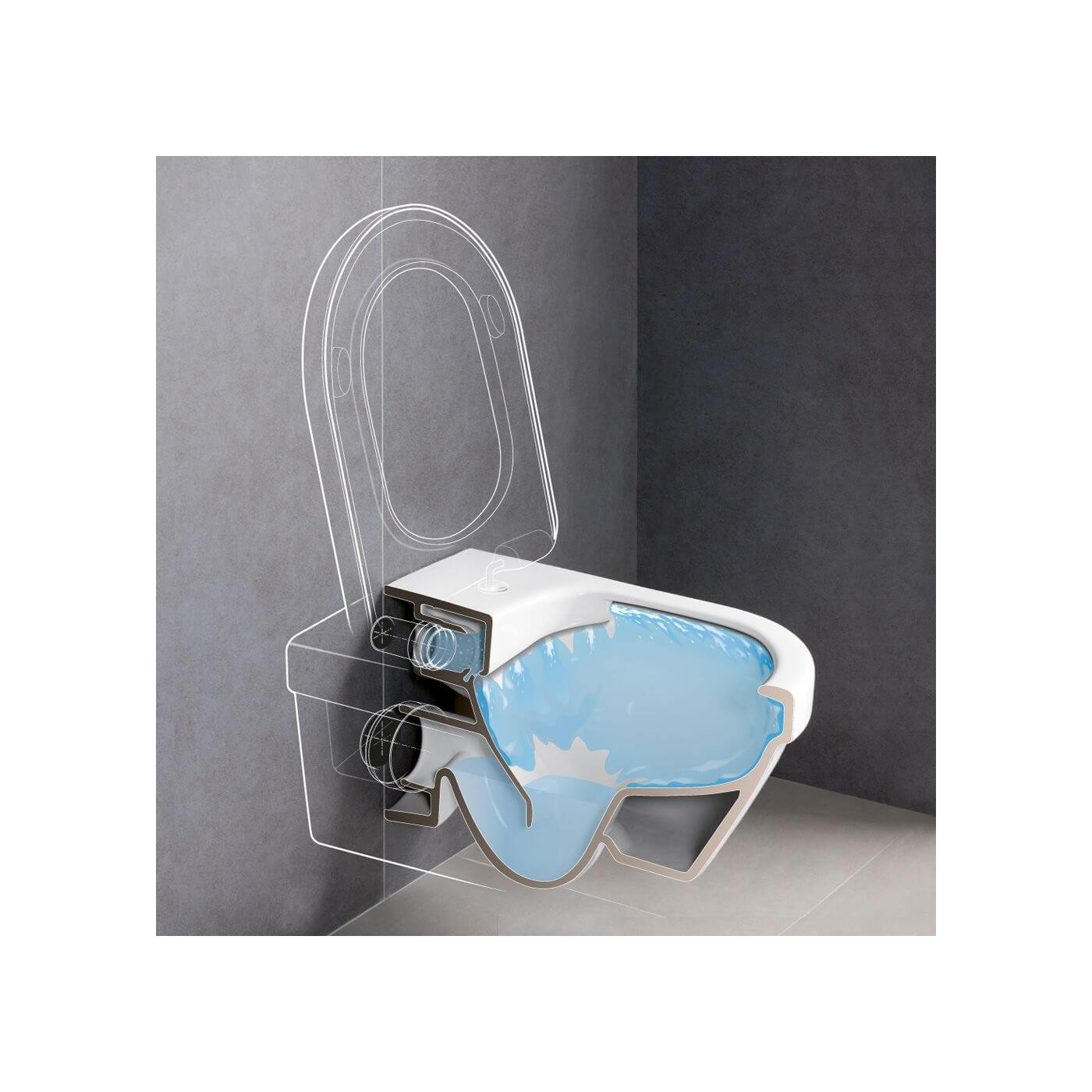 Miska WC Wisząca Architectura Z Powłoką CeramicPlus 37x53 Alpin Weiss 5684R0R1 Villeroy&Boch