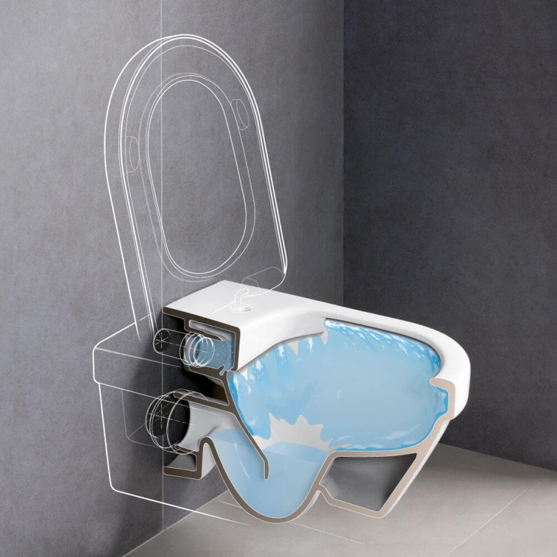 Miska WC Wisząca Architectura Z Powłoką CeramicPlus 37x53 Alpin Weiss 5684R0R1 Villeroy&Boch
