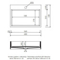 Umywalka Nablatowa Modico 60 cm 350060020010 Marmorin