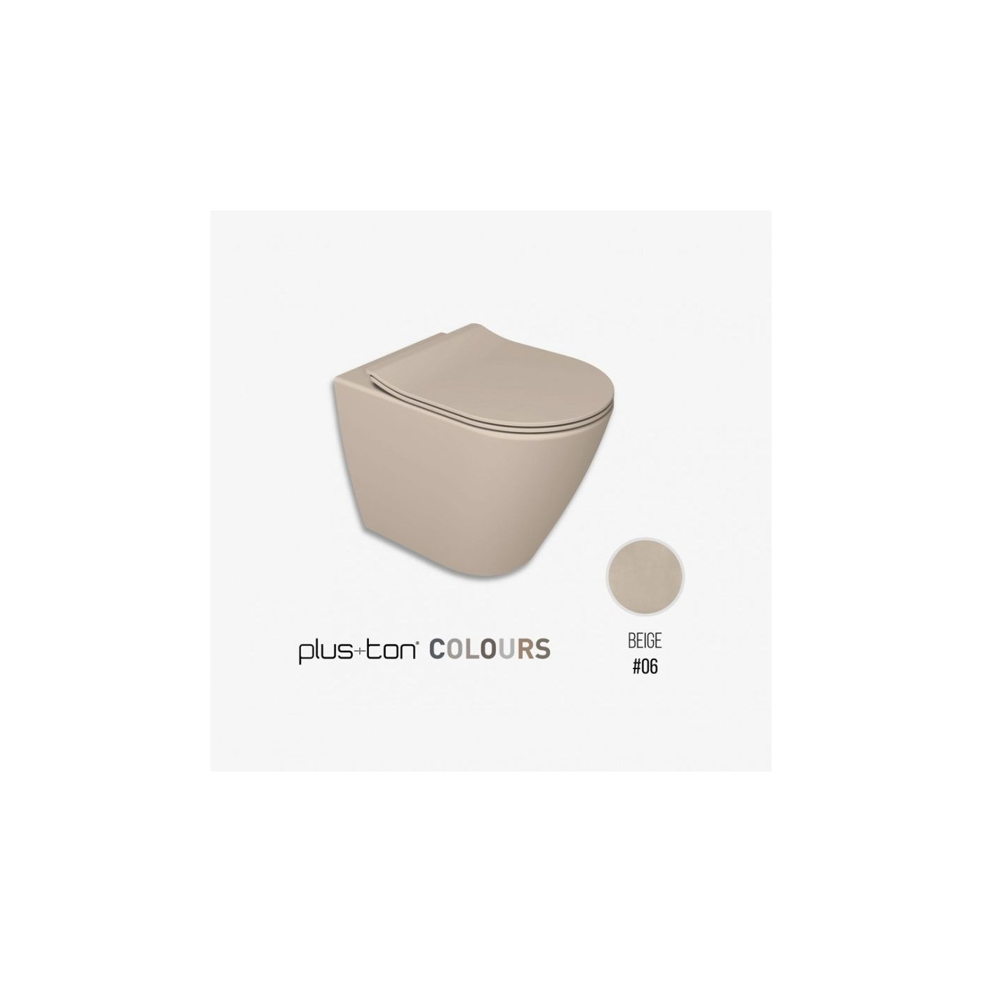Miska WC Wisząca Rimless Beige Cover Plus+ton 40375R.06 Althea