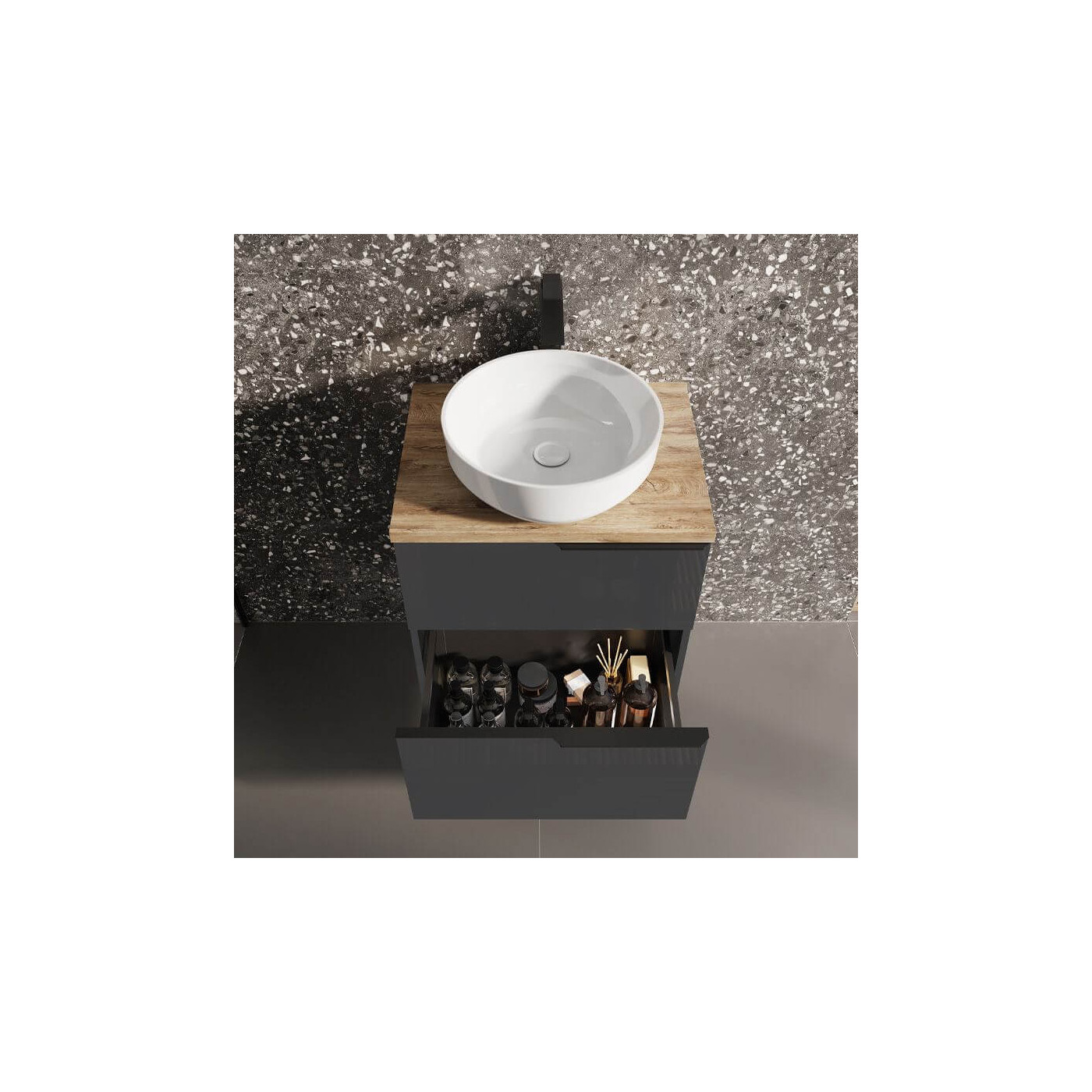 Umywalka Nablatowa Lorca 42cm Biała 145048 Elita