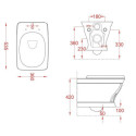 Zestaw Civitas Miska WC Z Deską Wolnoopadającą CIV0010100+CIA100171 Artceram