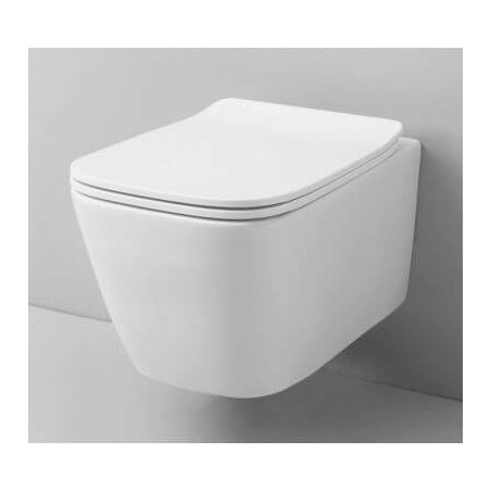 Zestaw A16 Miska WC Bezkołnierzowa Mini Z Deską Wolnoopadającą ASV0050100+ASA0020171 Artceram