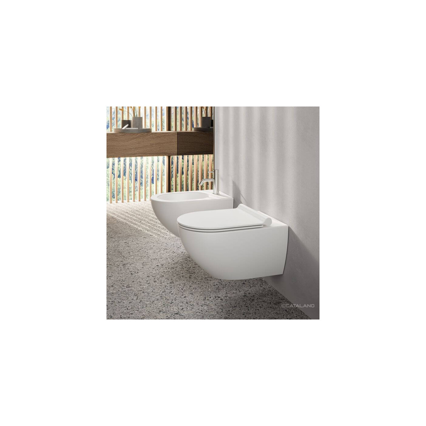 Miska Z Deską Wolnoopadającą Colori Biały Mat 54x35 1VSF54RBM+KFST00+5SCSTPBM Catalano