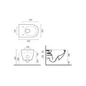Miska Z Deską Wolnoopadającą Colori Biały Mat 54x35 1VSF54RBM+KFST00+5SCSTPBM Catalano