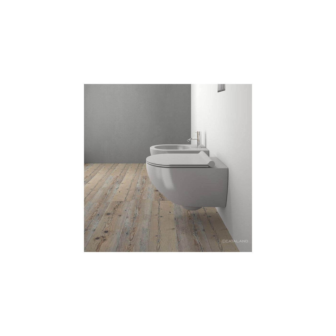 Miska WC Z Deską Wolnoopadającą Sfera Biały Połysk + Zestaw Montażowy 1VSF54R00+5KFST00+5SCSTP00 Catalano