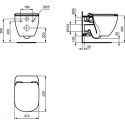 Miska WC Podwieszana Tesi AquaBlade Z Deską Wolnoopadającą T007901+T352701 Ideal Standard