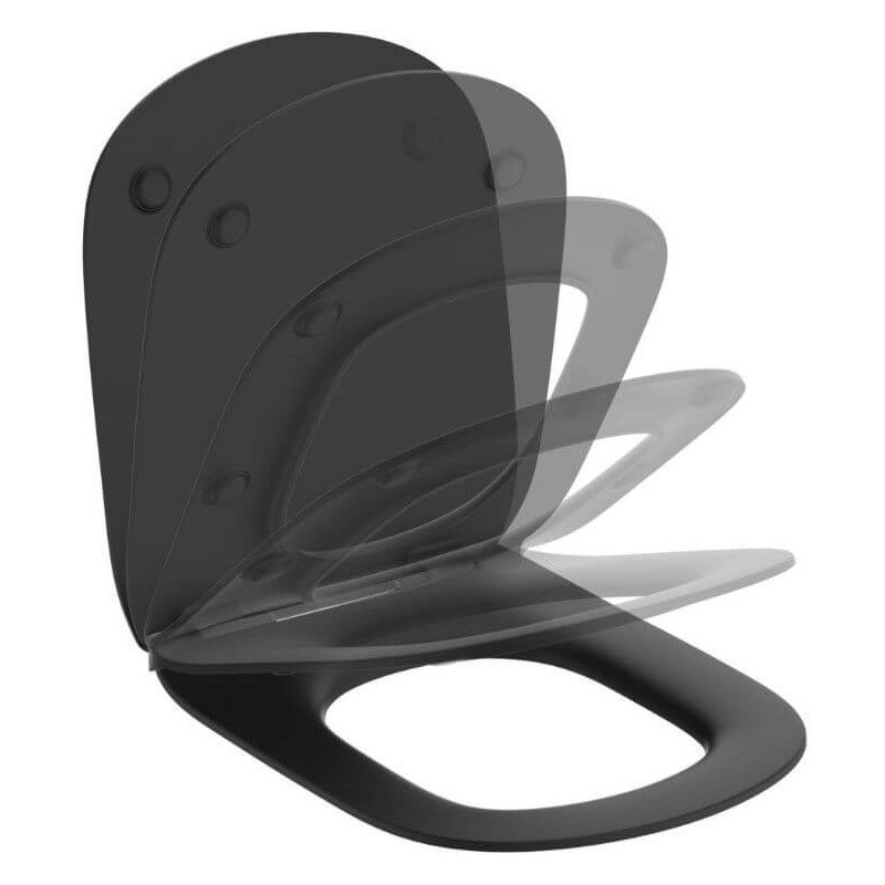Miska WC Podwieszana Tesi AquaBlade Z Deską Wolnoopadającą Czarny Mat T0079V3+T3527V3 Ideal Standard