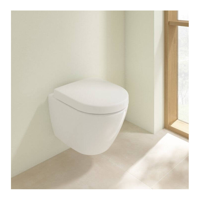 Miska WC Subway 2.0 Weiss Alpin CeramicPlus Z Deską Wolnoopadającą 5606R0R1+9M69S101 Villeroy&Boch