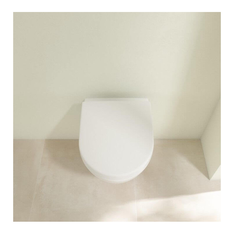 Miska WC Subway 2.0 Weiss Alpin CeramicPlus Z Deską Wolnoopadającą 5606R0R1+9M69S101 Villeroy&Boch