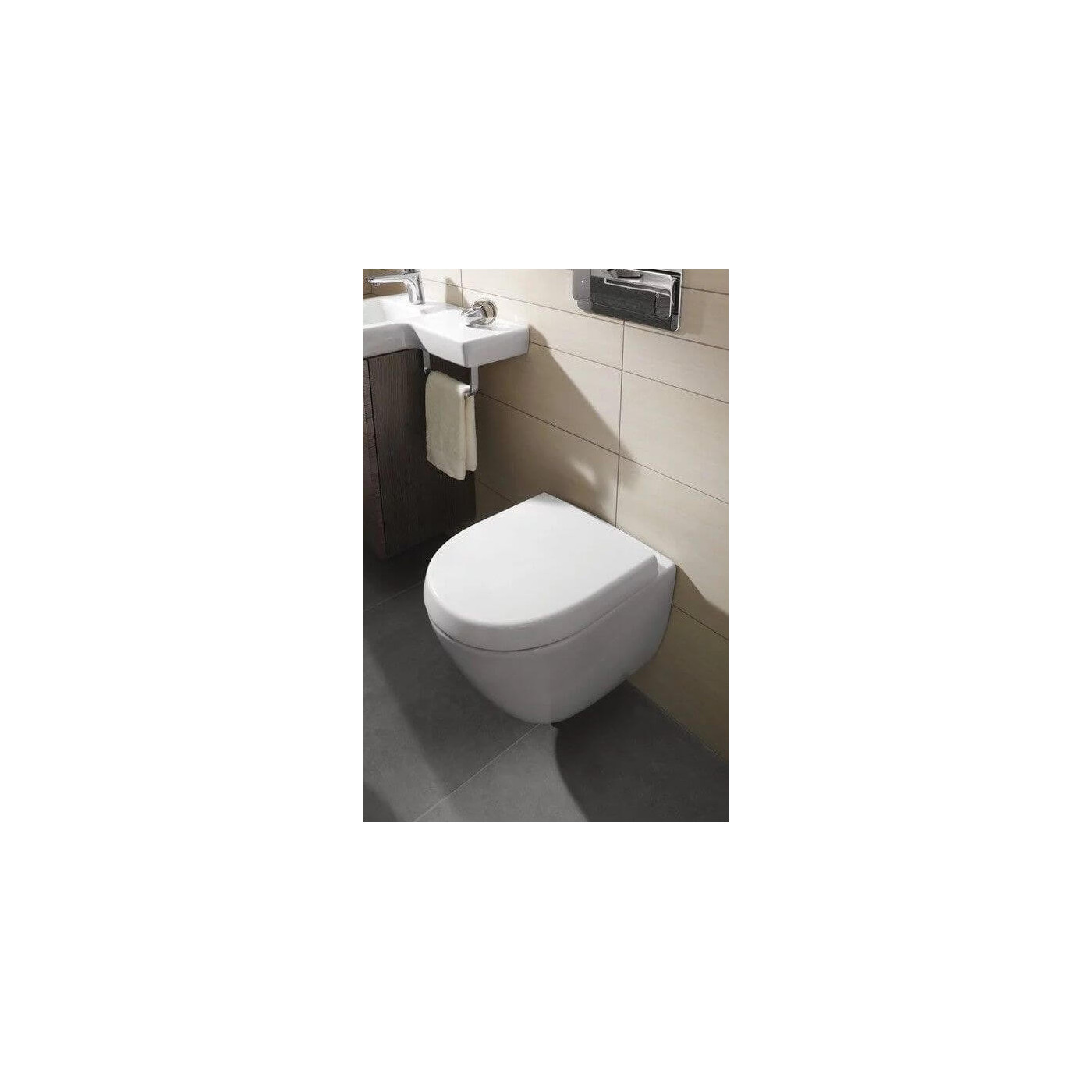 Miska WC Subway 2.0 Weiss Alpin CeramicPlus Z Deską Wolnoopadającą 5606R0R1+9M69S101 Villeroy&Boch