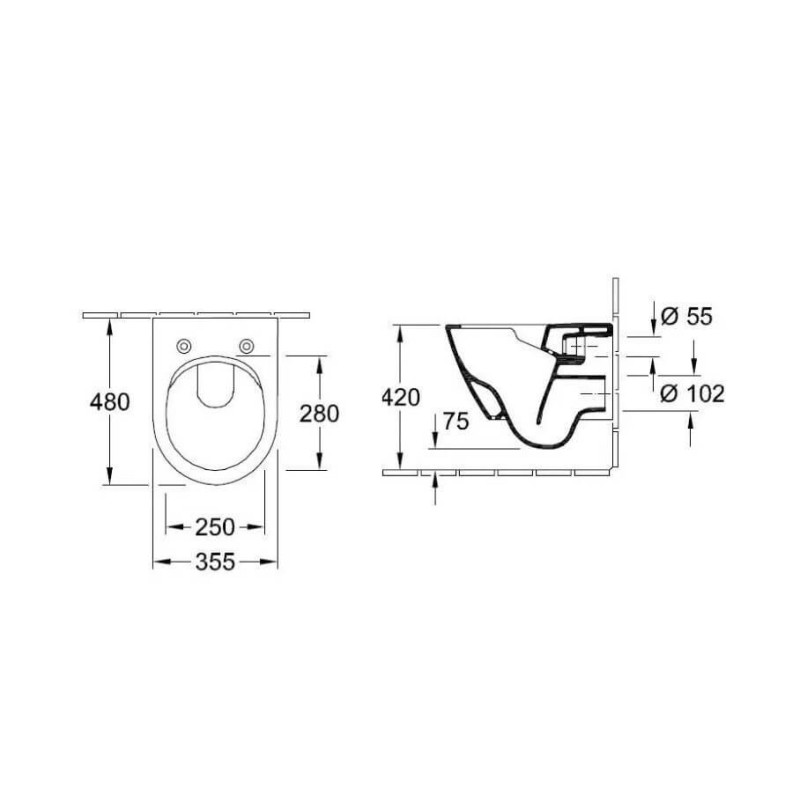 Miska WC Subway 2.0 Z Deską Wolnoopadającą 5606R001+9M69S101 Villeroy&Boch