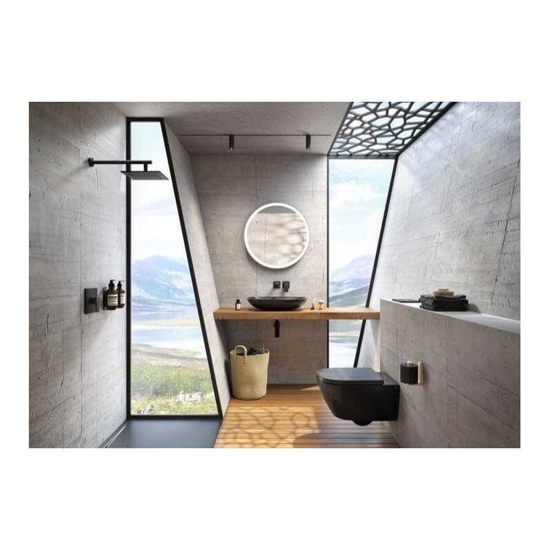 Miska WC Subway 2.0 37,5x56,5 CeramicPlus Czarny Mat 5614R0S5 + 8M42S1S5 Villeroy&Boch