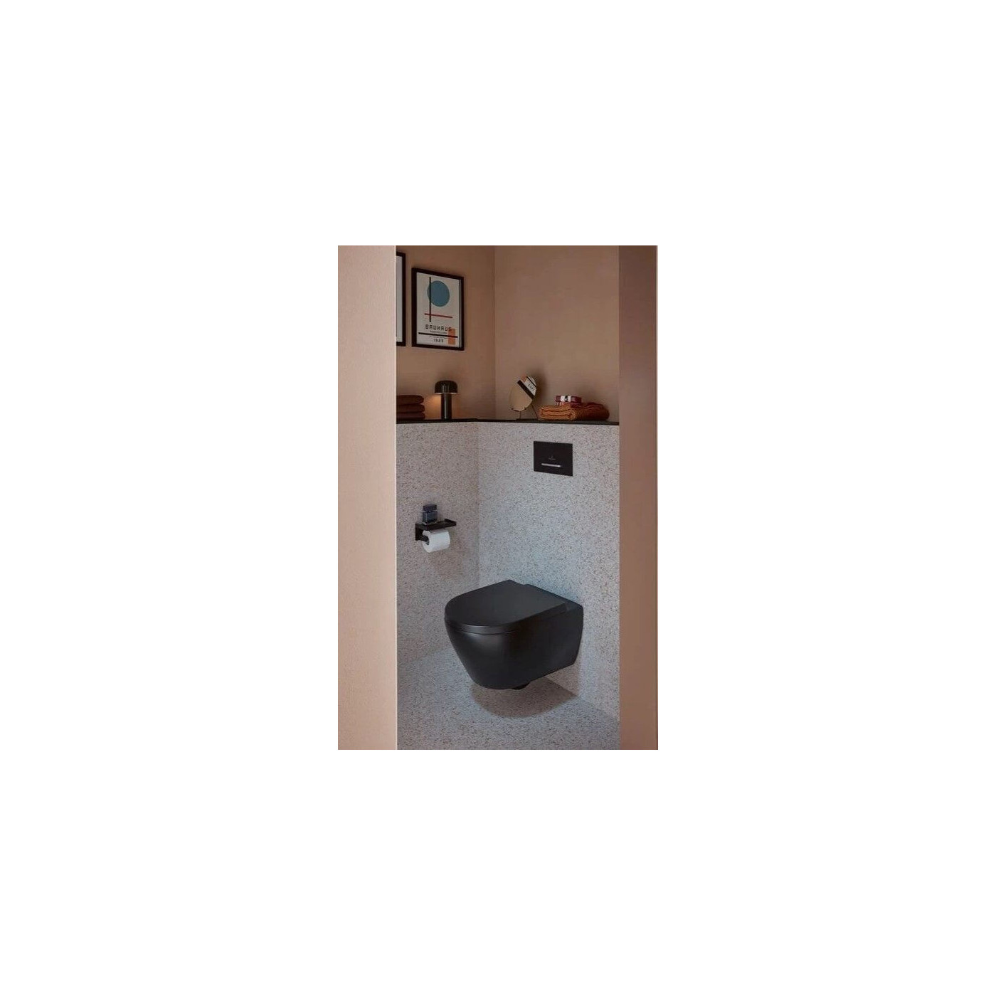 Miska WC Subway 2.0 37,5x56,5 CeramicPlus Czarny Mat 5614R0S5 + 8M42S1S5 Villeroy&Boch