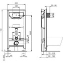 Stelaż Podtynkowy ProSys + Przycisk Brushed Gold R020467 + R0459A2 Ideal Standard