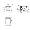 Miska Wisząca I.life S Rimless Z Deską Wolnoopadającą T459201+T473701 Ideal Standard