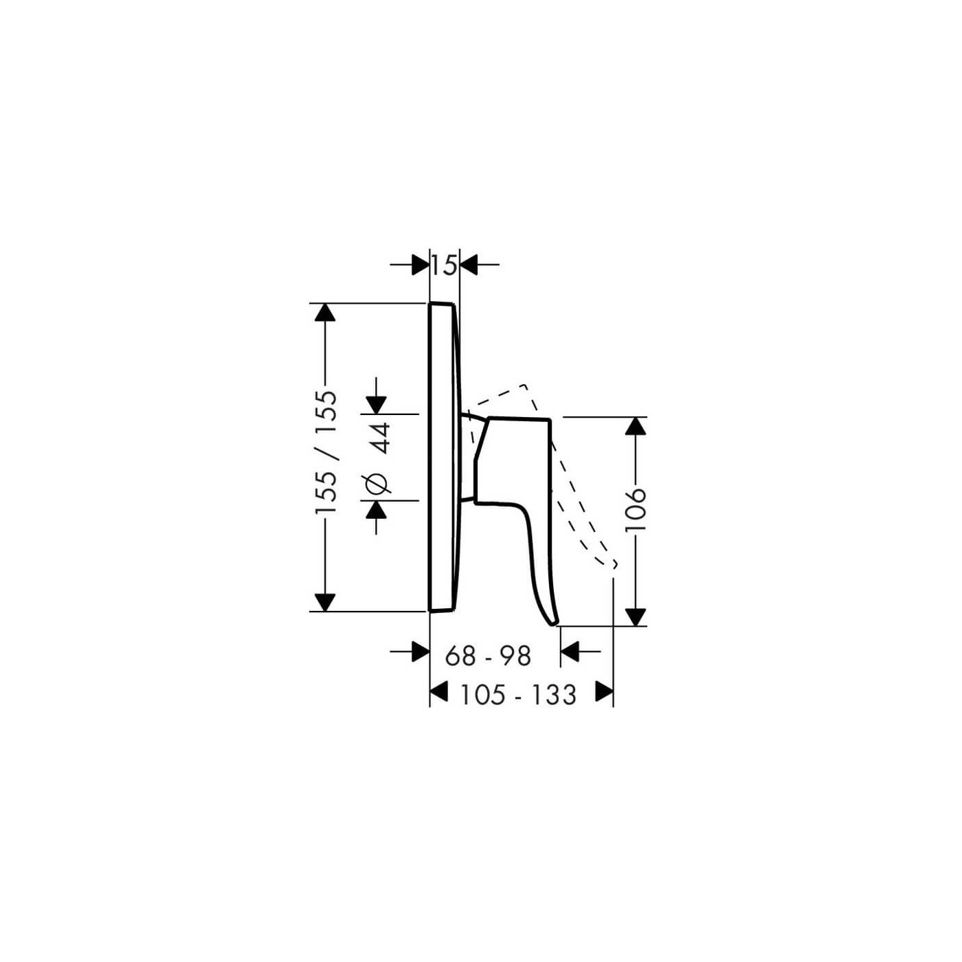 Bateria Natryskowa Metris 31456000 Hansgrohe