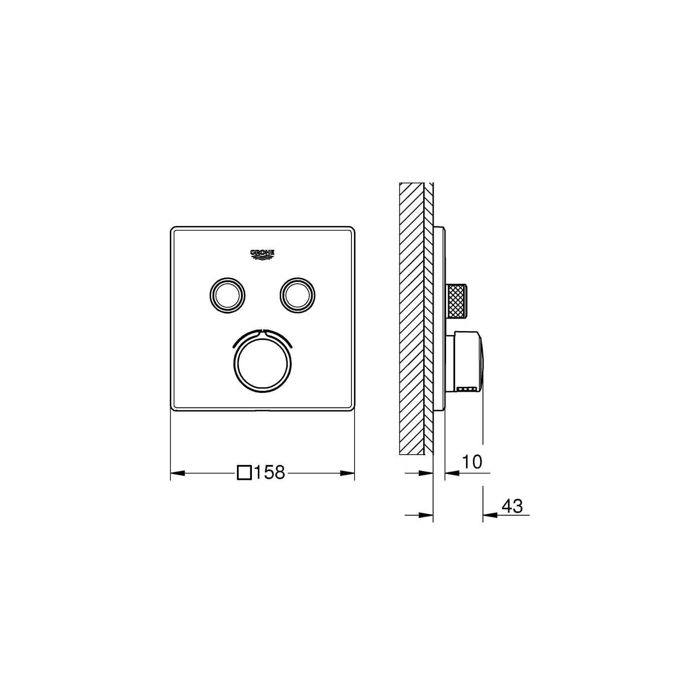 Bateria Podtynkowa Do Obsługi Dwóch Wyjść Wody SmartControl 29148000 Grohe