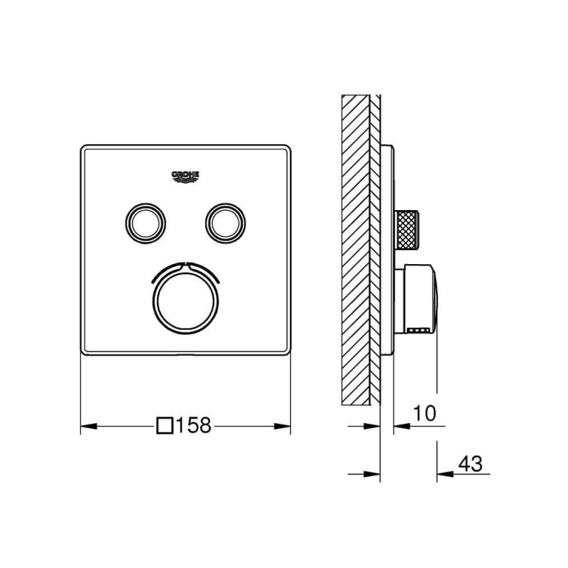 Bateria Podtynkowa Do Obsługi Dwóch Wyjść Wody SmartControl 29148000 Grohe