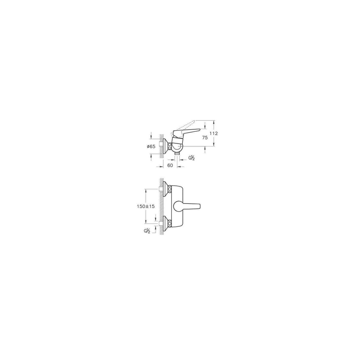 Bateria Prysznicowa Solid S A42445EXP Vitra