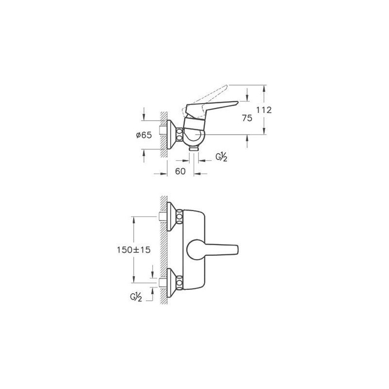 Bateria Prysznicowa Solid S A42445EXP Vitra