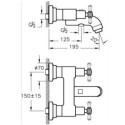 Bateria Swarowski Wannowo Prysznicowa A41666EXP Vitra
