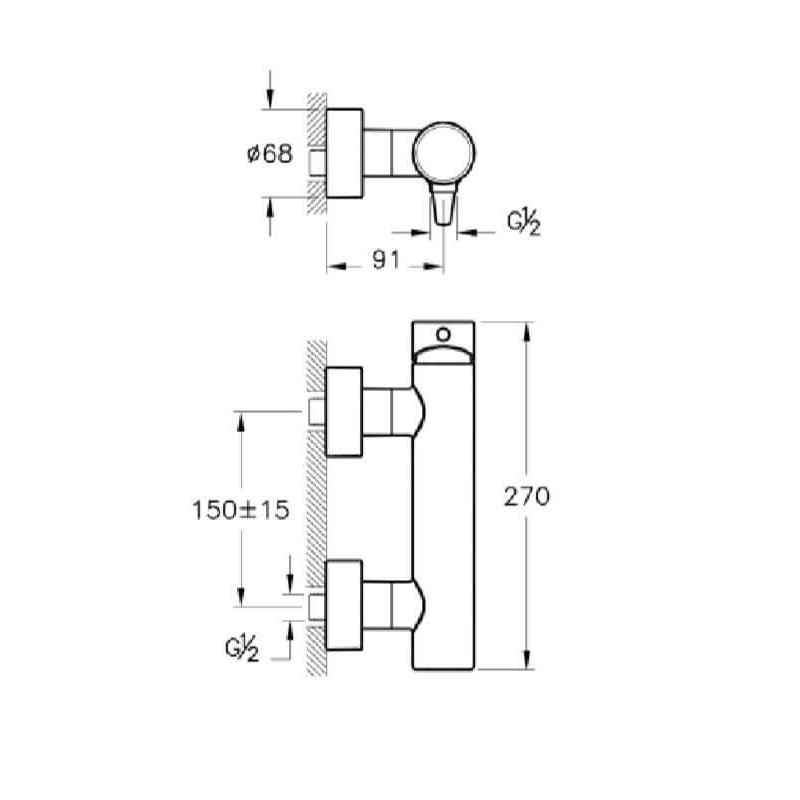 Bateria Prysznicowa Nest A42383EXP Vitra