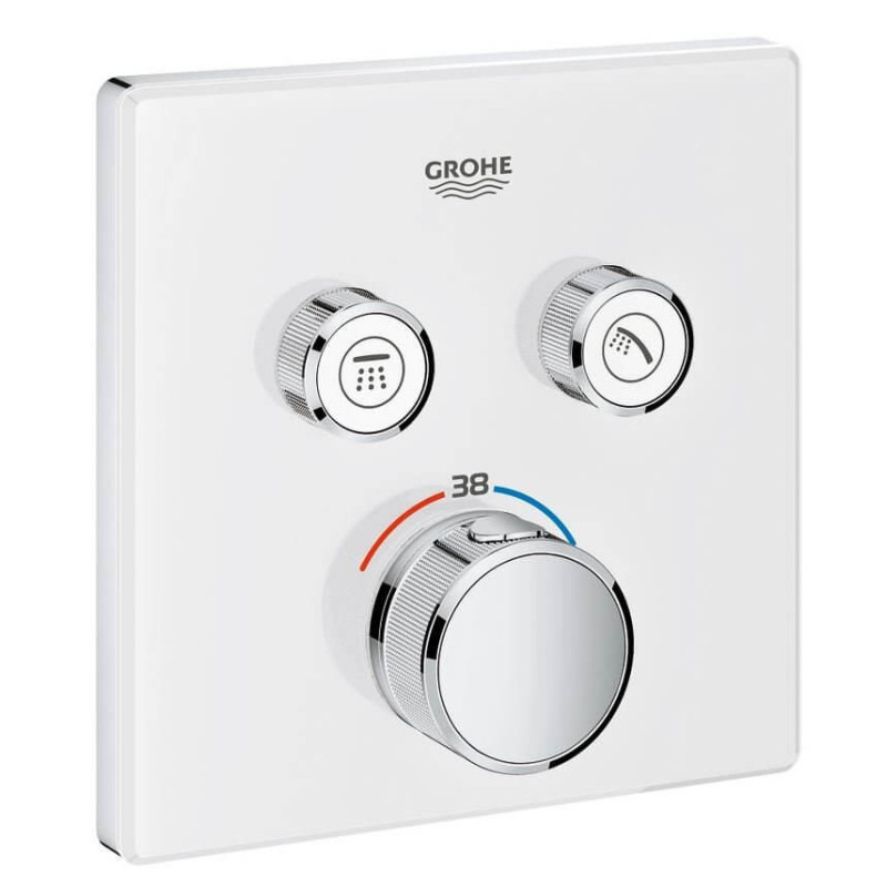 Bateria Termostatyczna Do Obsługi Dwóch Wyjść Wody Grohtherm SmartControl Moon White 29156LS0 Grohe
