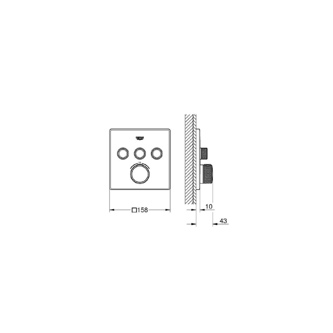 Bateria Termostatyczna Do Obsługi Dwóch Wyjść Wody Grohtherm SmartControl Moon White 29156LS0 Grohe