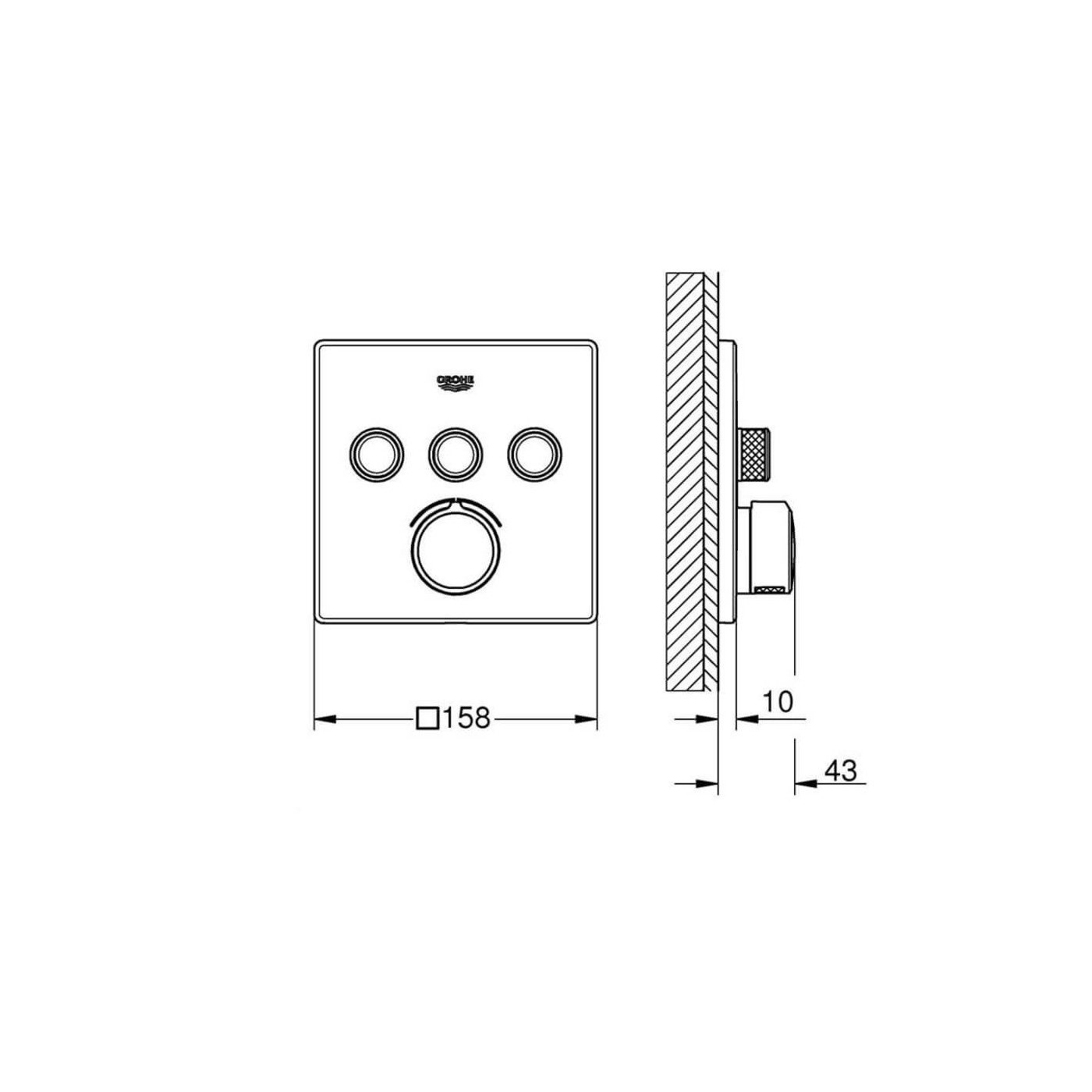 Bateria Podtynkowa Do Obsługi Trzech Wyjść Wody SmartControl 29149000 Grohe
