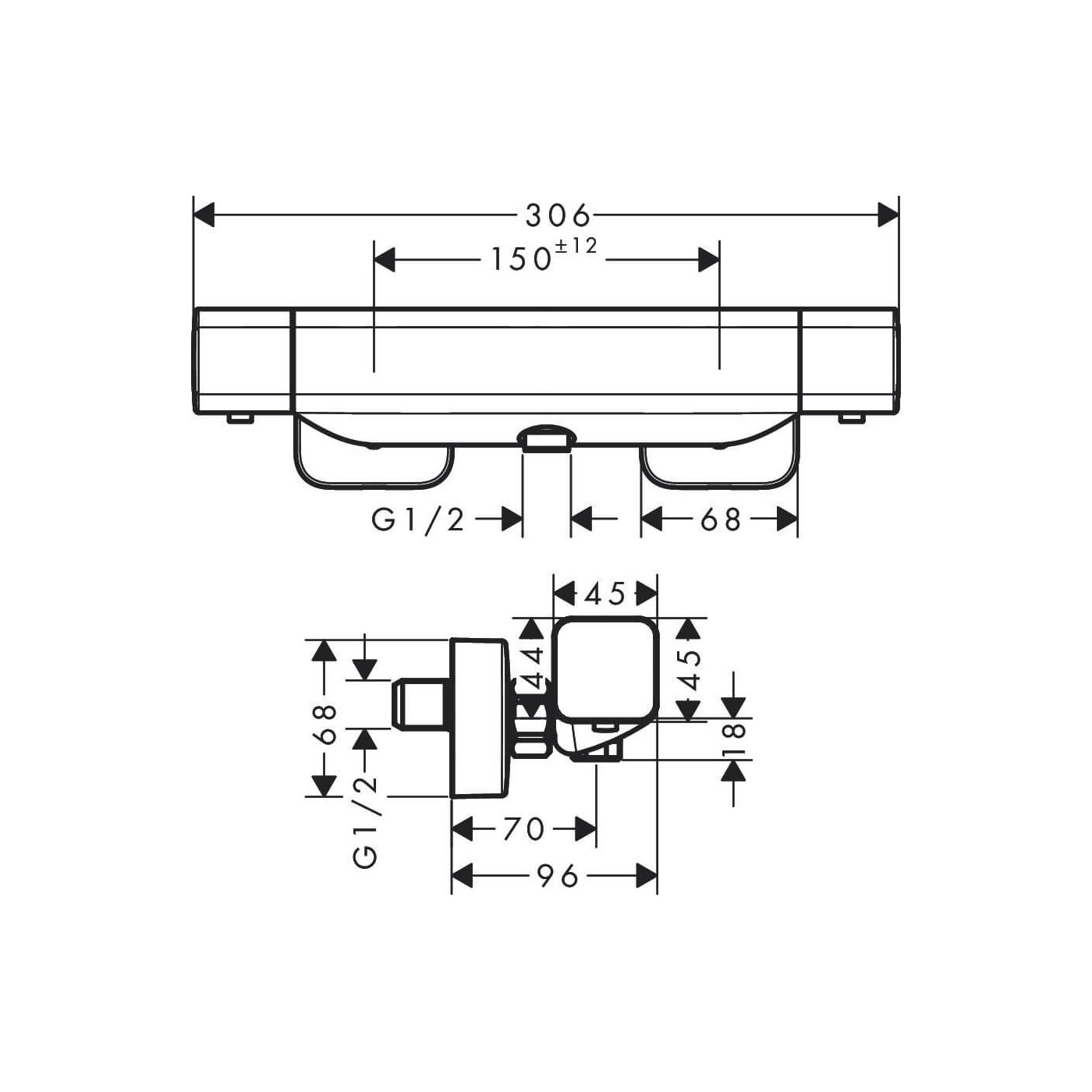 Bateria Natryskowa Termostatyczna Ecostat E 15773000 Hansgrohe