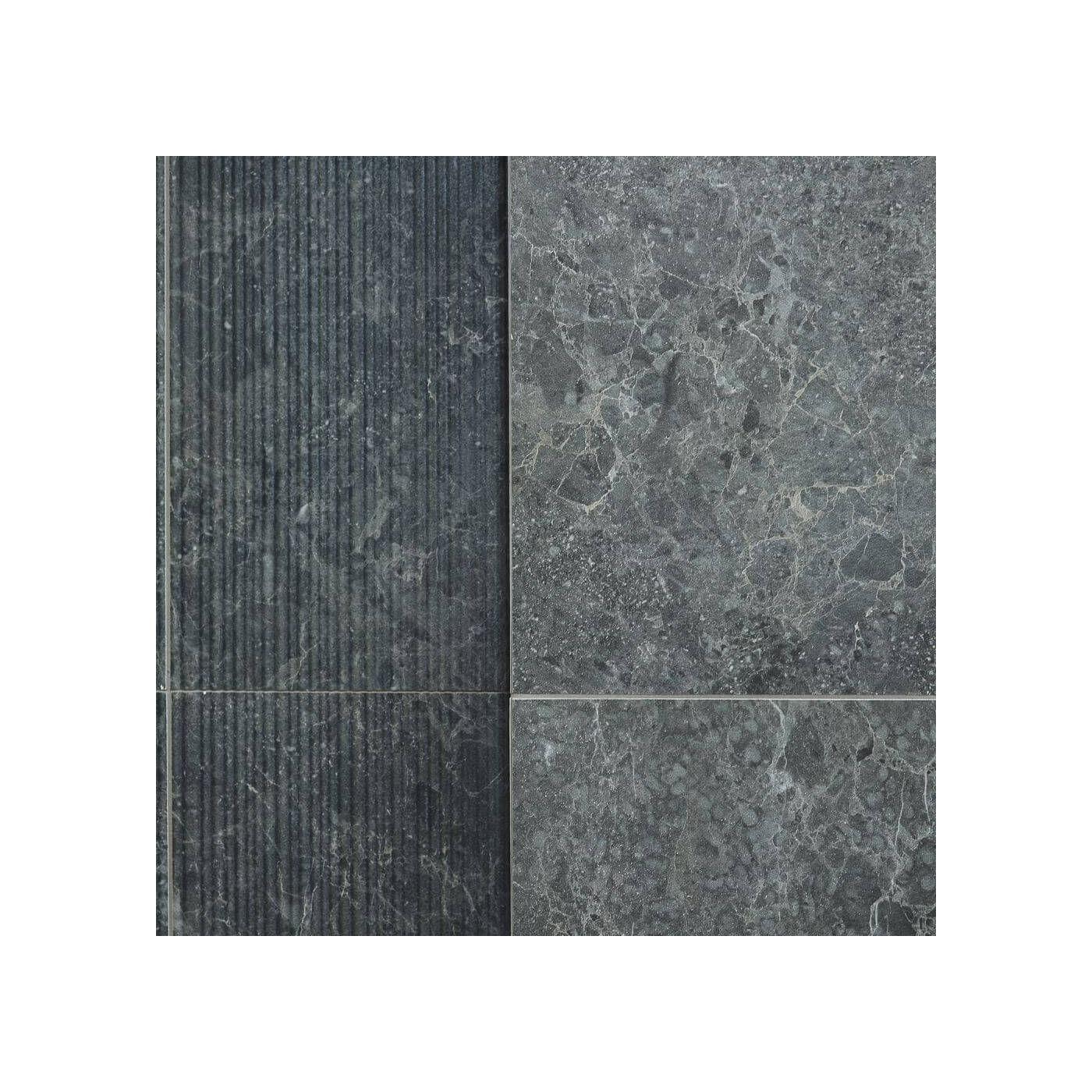 Dekor Limestone Belgium Black Ribbed Mat 60x120x0,85 Piemme