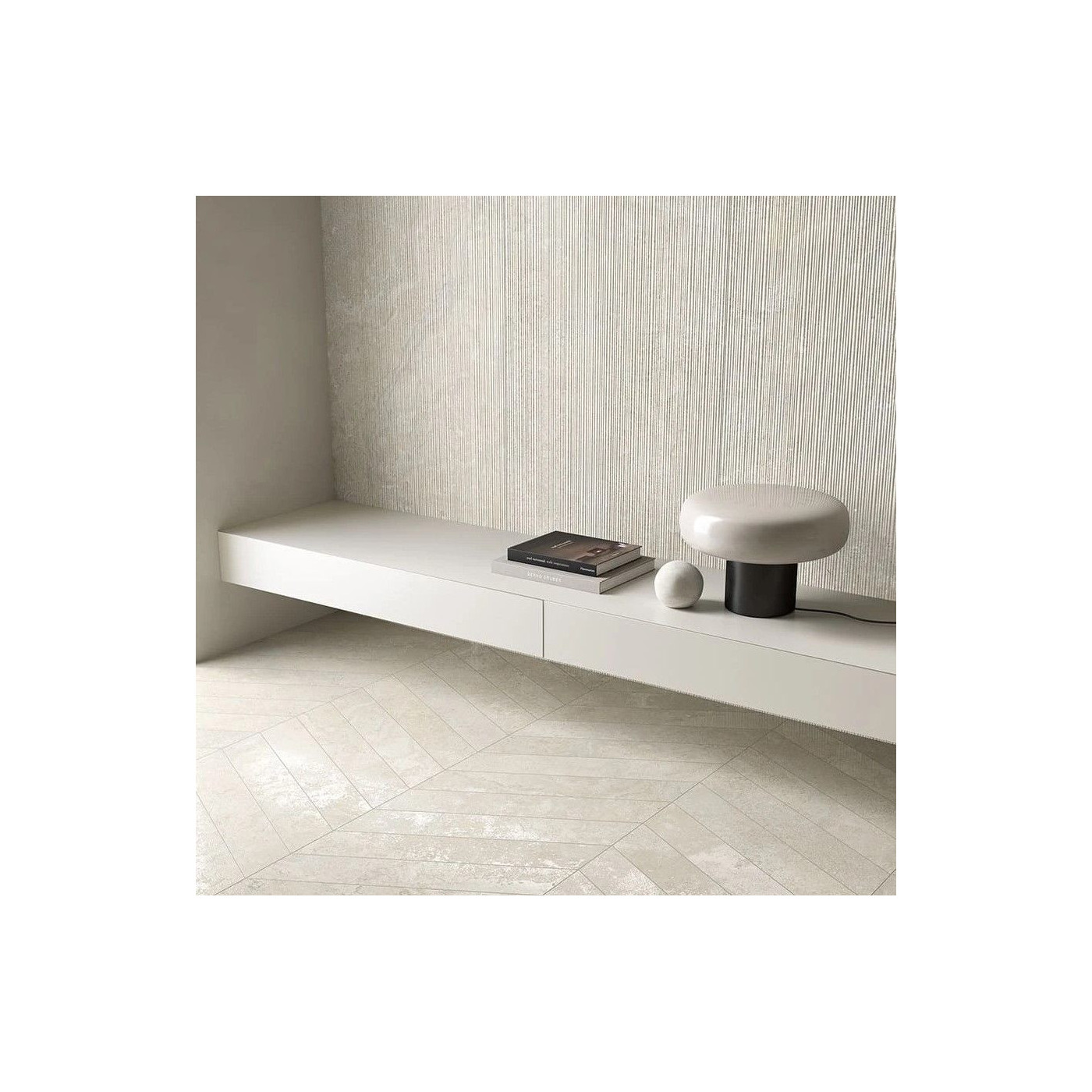 Dekor Limestone Italian White Ribbed Mat 60x120x0,85 Piemme