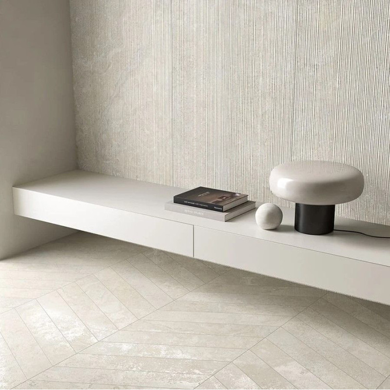 Dekor Limestone Italian White Ribbed Mat 60x120x0,85 Piemme