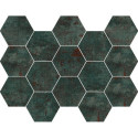 Mozaika Metal Seagreen Hexagon Lappato 32,5x22,5 Tau Ceramica